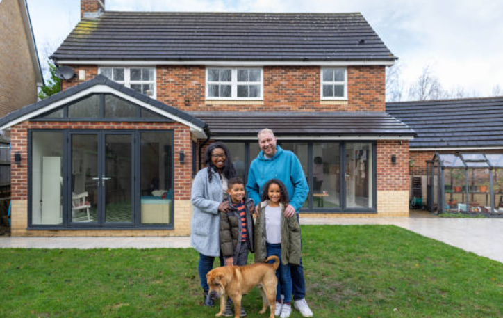 a man before his house